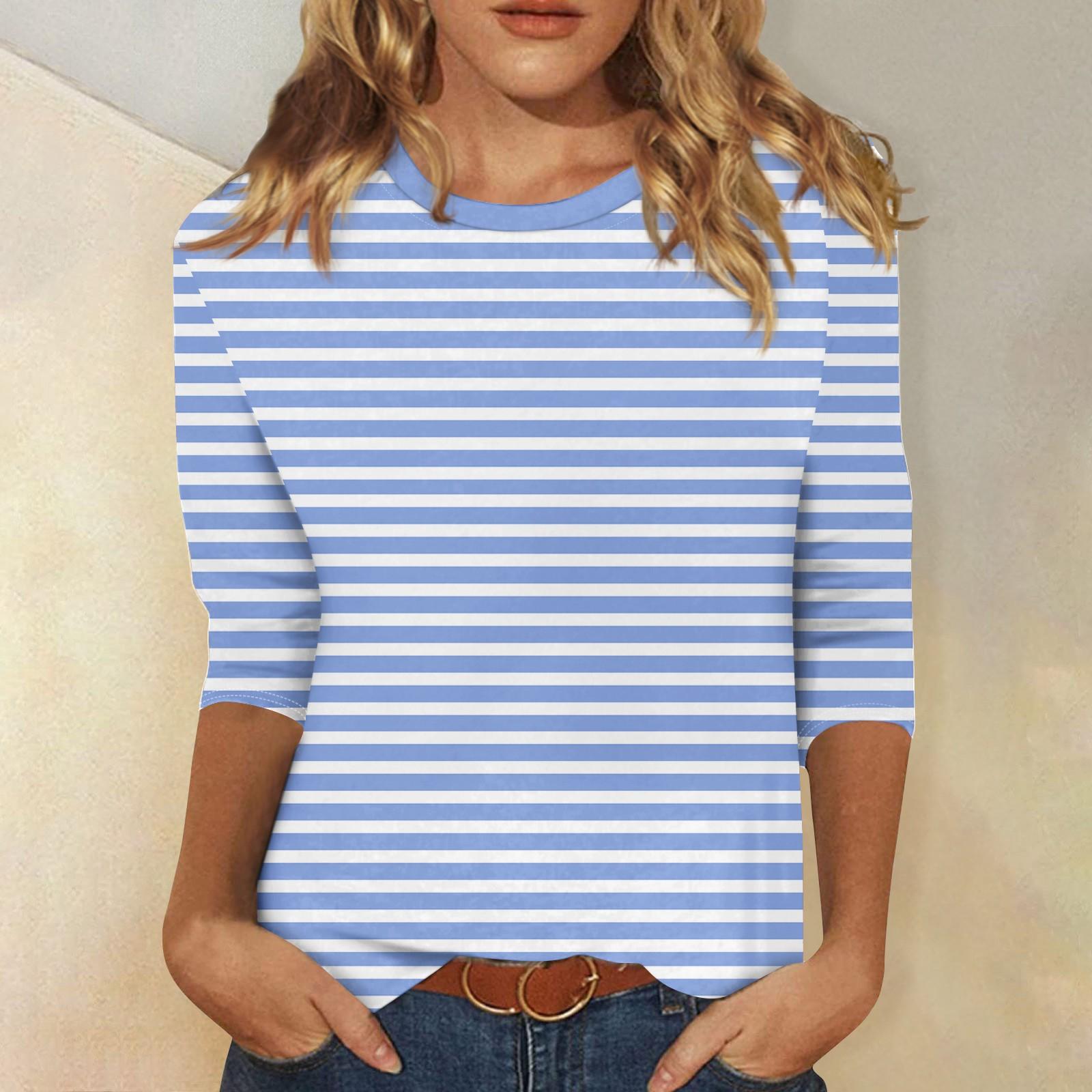 Женская модная повседневная футболка с круглым вырезом и длинным рукавом с принтом — фото 4