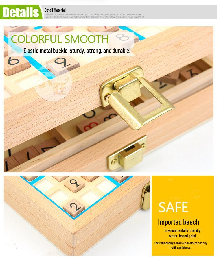 Wooden Sudoku Chess for Kids: Educational Game for Developing Logical Thinking