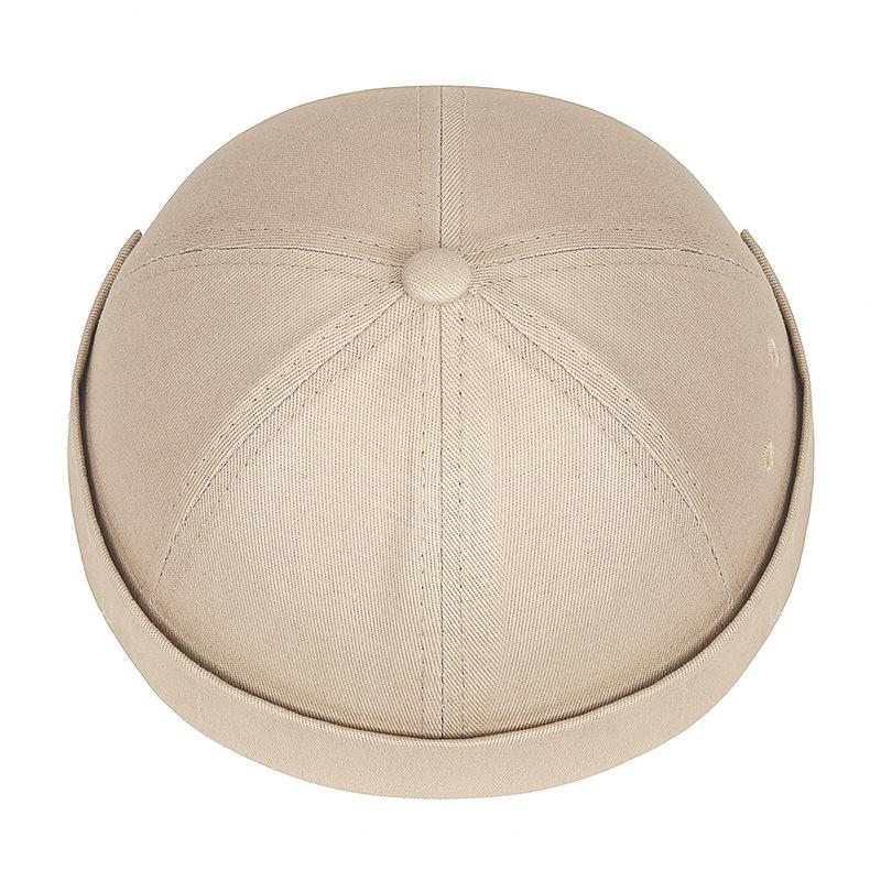 Spring and Autumn Cloth Label Unbridged Melon Cap for Men Four Seasons Hip-hop Hat Street Trendsetter Retro Landlord Hat