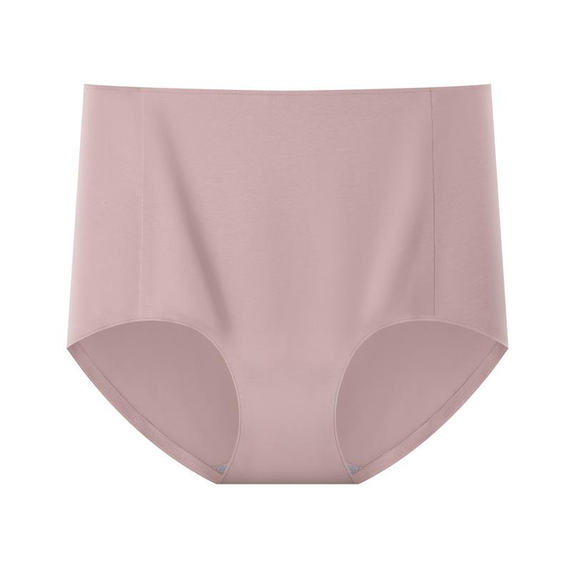 Plus Size Women's Solid Color Comfortable Breathable High Waisted Briefs