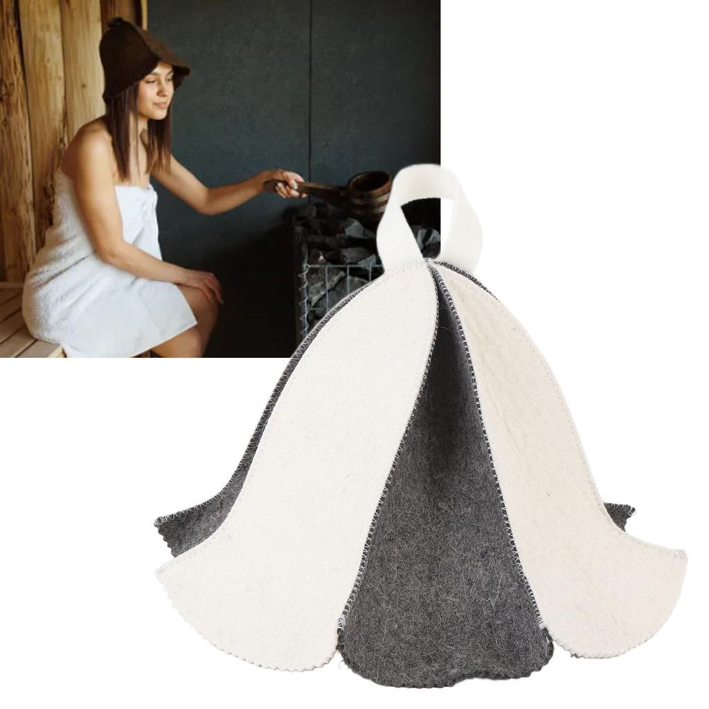 2pcs Steam Room Sauna Hat Insulating Comfortable Breathable Sauna Cap for Bathhouse Hot Dry Steam Ro