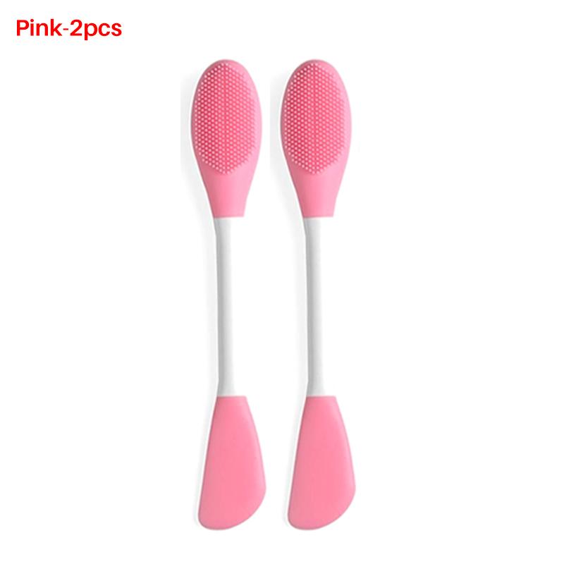 8/2pcs Double-Ended Silicone Face Mask Brush Reusable Soft Facial Masks Applicator Massage Spatula for Cream Skincare Supplies