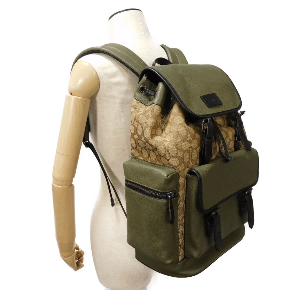 Used 9726 Sprint Daypack CD273 7927 Current Logo Beige Unused Signature Jacquard Olive Drab Men's from Japan AUTHENTIC
