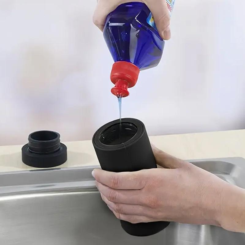 1Pcs Dish Washing Liquid Squeeze Dispenser Kitchen Sink Soap Dispenser Silicone Hand Soap Shower Gel Travel Storage Bottle