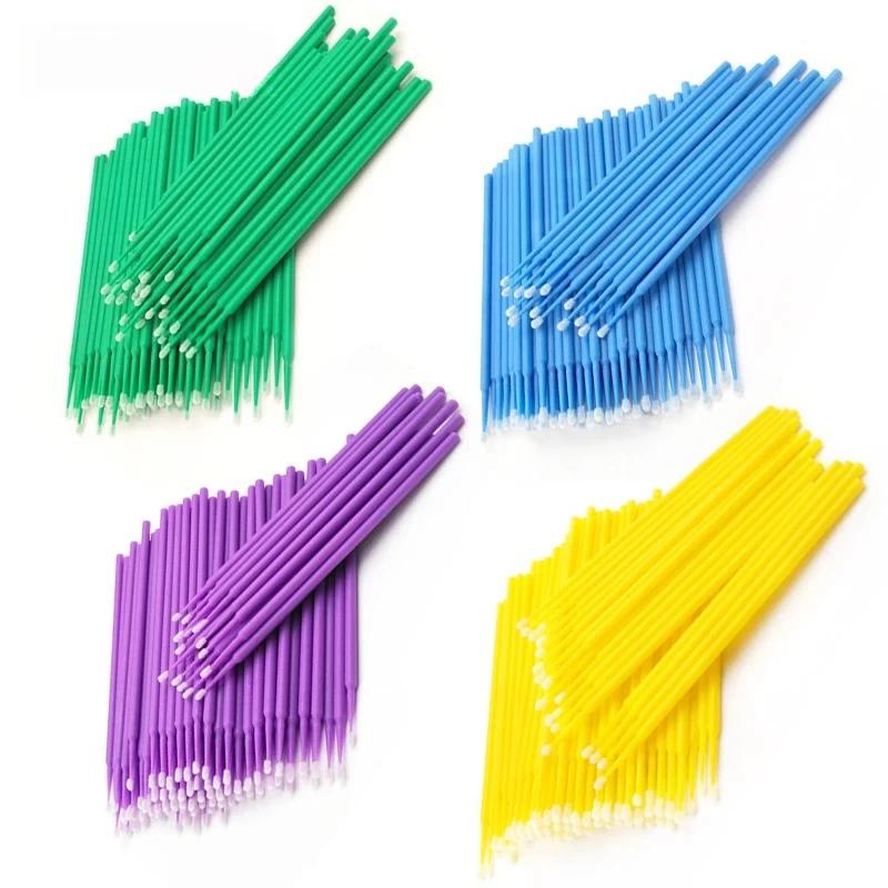 100/200/500/1000PCS Cotton Swab  Extension Disposable Eyelash Glue Cleansing Brushes Applicator Sticks Makeup Tools