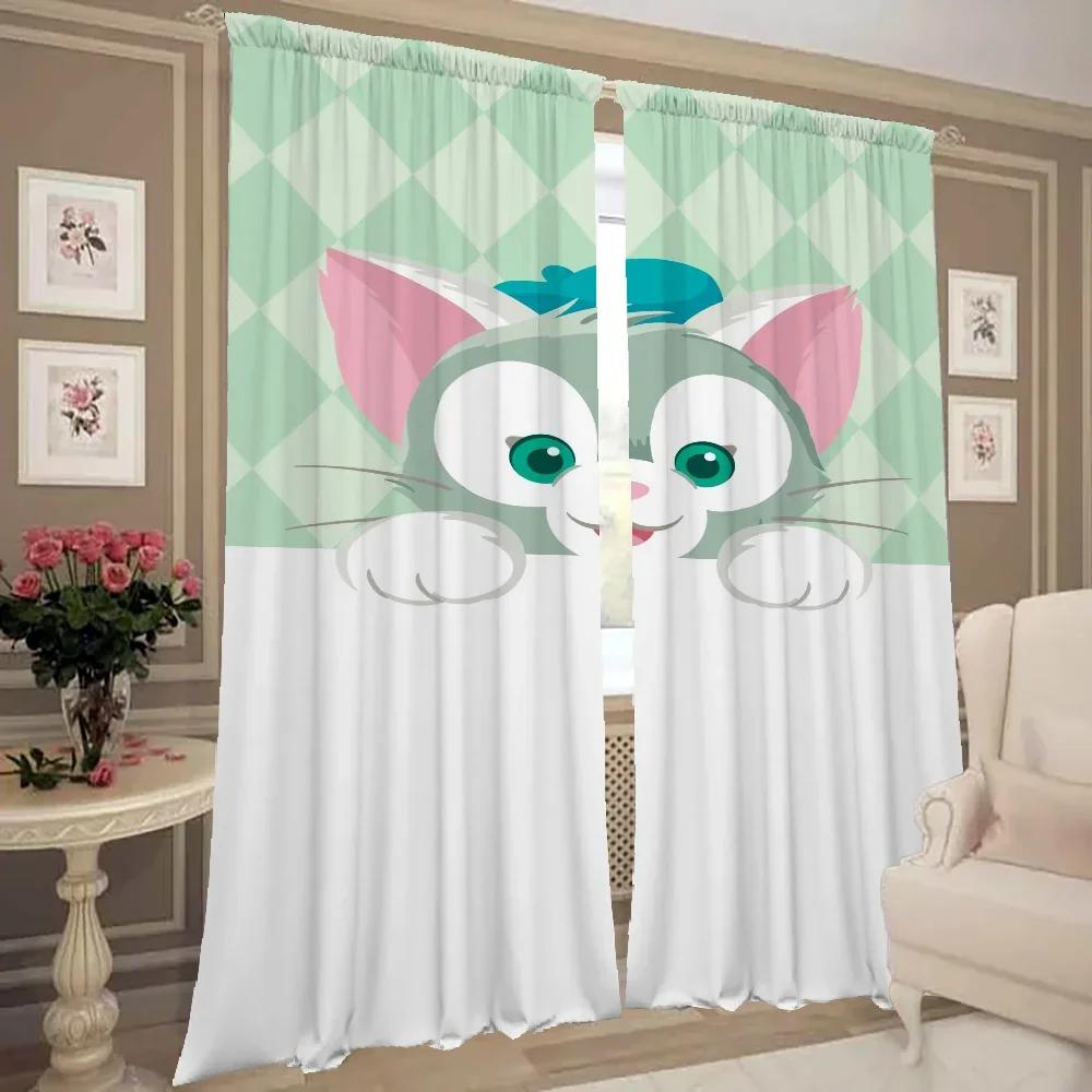 Home Interior Kitchen Curtains for Living Room 2 Pieces Blackout Curtains Door Curtain G-gelatoni-i Bedroom Decoration Partition
