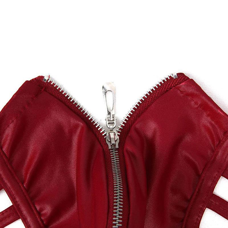 Velké pánské erotické spodní prádlo Boxerky z umělé kůže Nízký pas Sexy zip zdarma