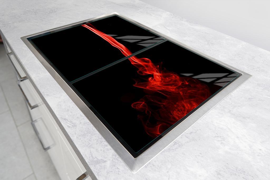 PIANO PROTETTIVO IN VETRO PER PIANO COTTURA 85x52 NERO