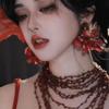 Tassel Multilayer Necklace Twine Bohemian Necklace Fashion Red Beaded Necklace  Travel