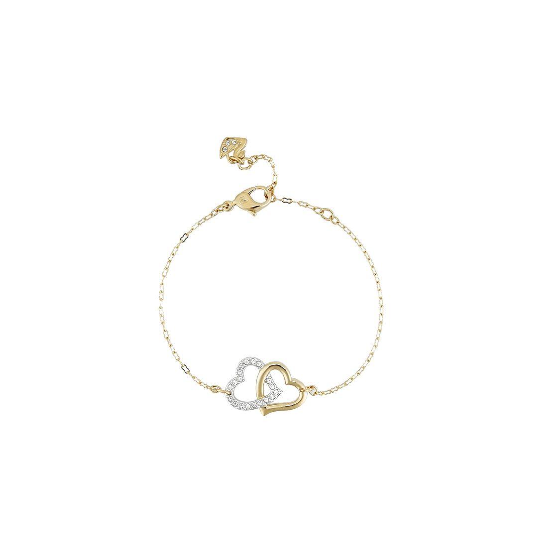 Swarovski Heart To Heart Series Minimalist Heart Pendant Jewelry Women Bracelet 1062709 Box (Random Color)
