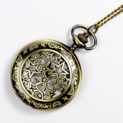 Vintage Pentagramm Hohl Taschenuhr - Groß Hofstil 8064