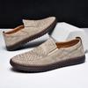 Handmade Woven Casual Shoes Men Loafers Moccasins Men Shoes