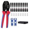 Crimping Tool, 2.5-6 Mm² Ratcheting Solar Connector Crimper Tool Kit, Clear Metric & AWG Markings, with 10 Pairs Solar Connectors