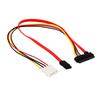 IDE SATA3.0 Cable Splitter to Integrated for Hard Disk Optical Drive Data Cable Power Cord SATA 7+15P to 7+4Pin Convert Wire