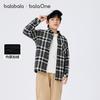 BalabalaOne Boys' Fleece-Lined Grid Shirt