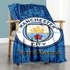 Manchester City Customize Text Blanket Multi-purpose Personalized Blanket Soft & Cozy Perfect for Nap Livingroom Living Room Office Chair