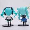 Anime New Hatsune Miku Figure Mini Character Ornaments Kawai Pink Green Hatsune Home desk Decoration Adult Toy kid Birthday Gift
