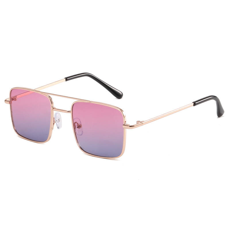 2026 New Model Children's Sunglasses, Metal Square Frame, UV Protection Glasses, Kids' Sunglasses