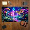 Magic Forest Mushroom Theme Mouse Pad Playmat 24"X14" MTG TCG Office Desk Mat for Work Game PC Laptop Rug Carpet MousePad