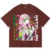 230 g/m² 100% Baumwolle Demon Slayer V102 Mitsuri Druck Unisex Schweres Baumwoll-T-Shirt
