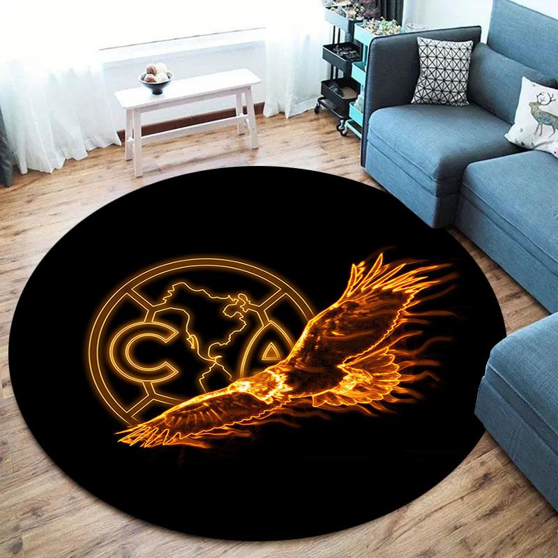 Club America Round Area Rug,Carpet Rug for Living Room Bedroom Sofa Playroom Decor,Non-slip Floor Mat