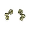 Japanese & Korean Irregular Gold Leaf 925 Silver Stud Earrings for Women