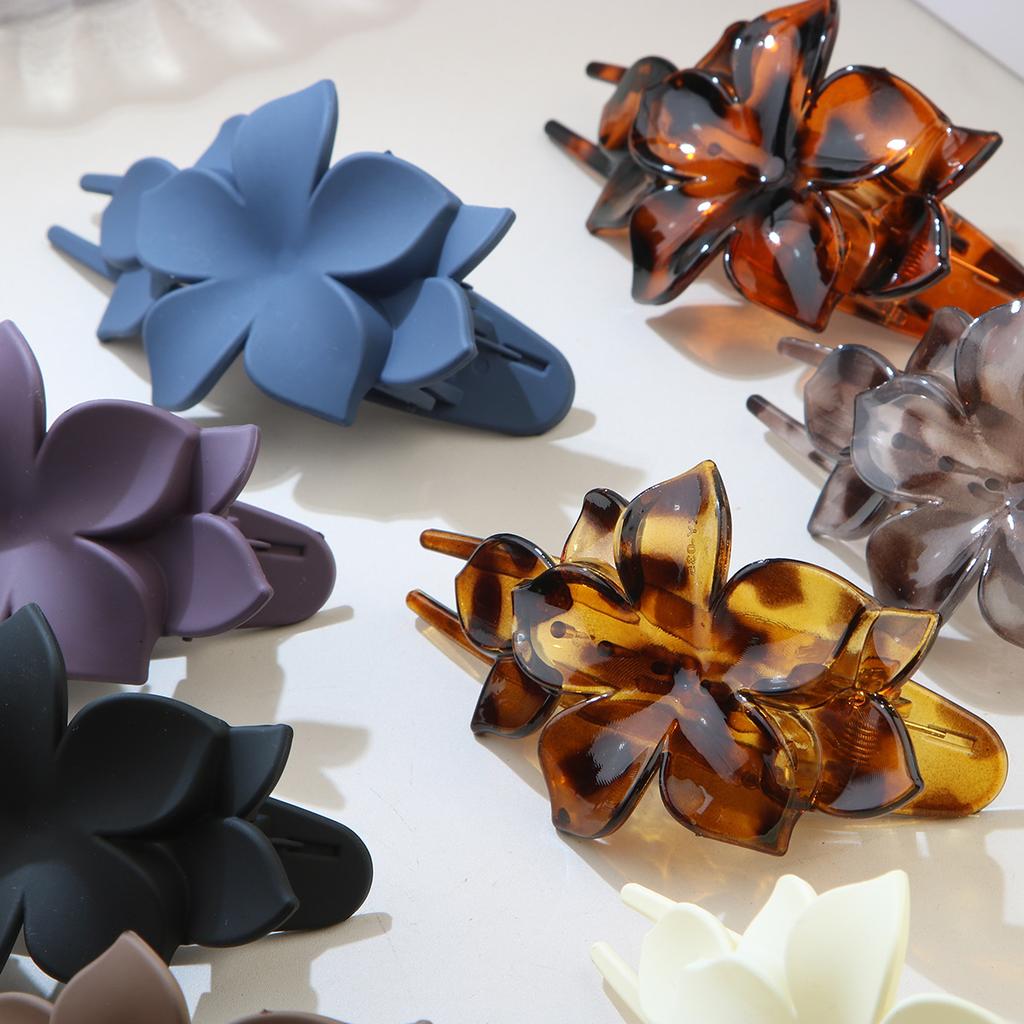 Duckbill Clip Flower Hairpin Women's Summer Korean Style All-match Hairpin Back of The Head Bun Headdress