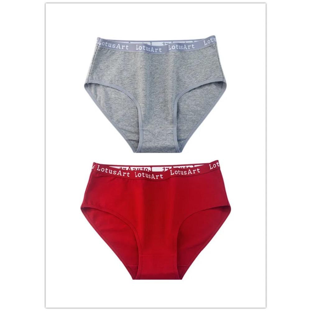 Plus Size Mid High-Waist Panties Womens Pure Cotton Womens Briefs