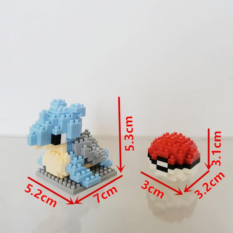 Anime Pokémon Building Blocks Assembly Anime Charizard Doll Blastoise Bulbasaur Gengar Bricks Figures Toy for Kid Gift