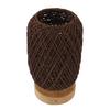 Table Lamp Rattan Wood Stepless Dimmable Warm Light Vintage LED Touch Control Beside Lamp for Bedroom Living Room