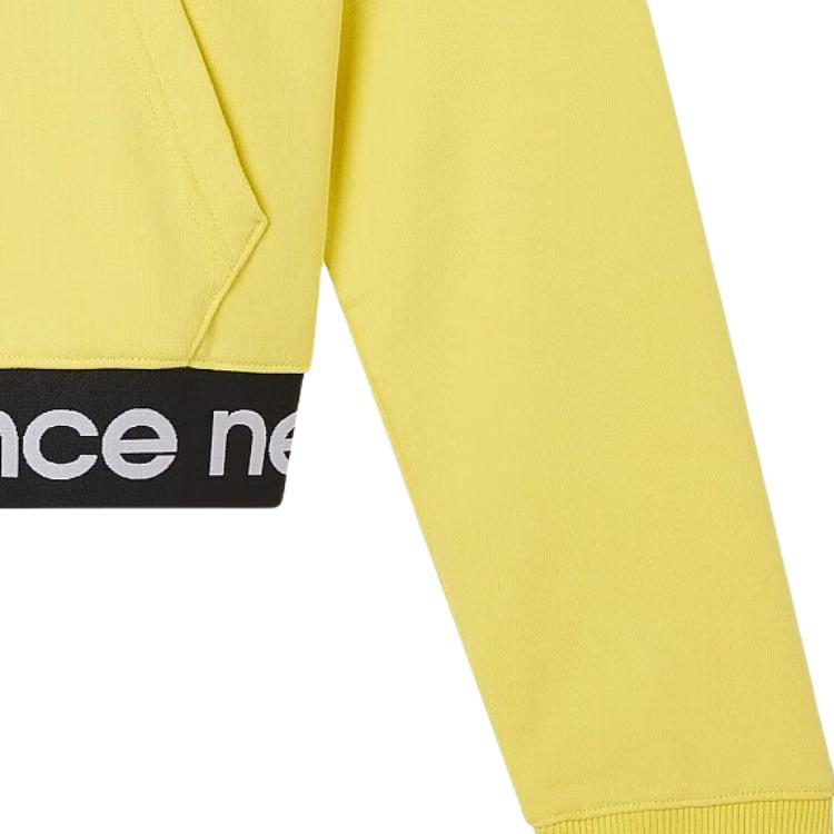 New Balance Sweatshirts Unisex Yellow Hooded Moderate Regular AWT03362-YL