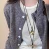 Fashionable Hollow Metal Pendant Necklace Adjustable Length Women Men Clavicle Chain Fashion Jewelry for Daily Wear