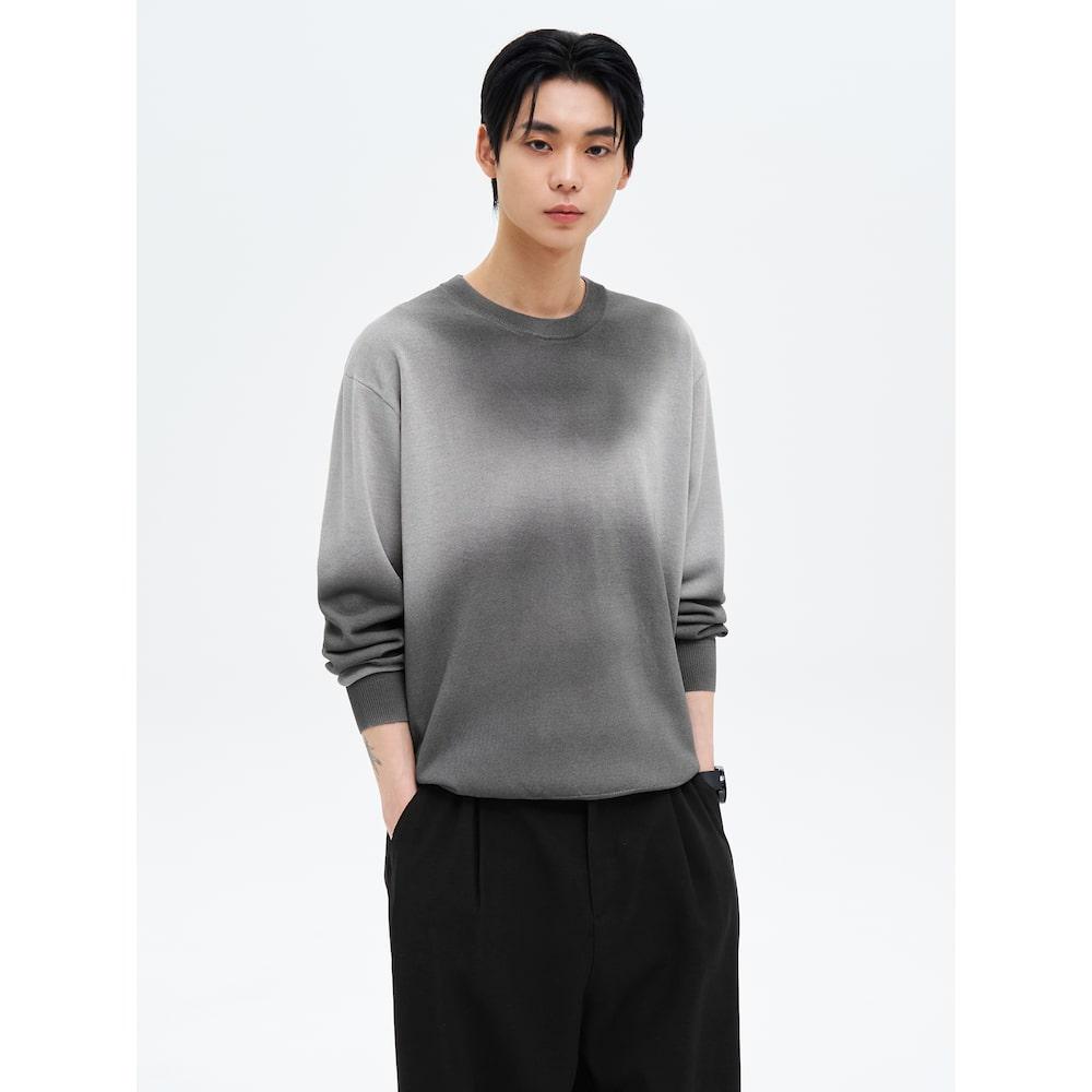 8Seconds Gradient Print Round Knit Gray Gray (Antique Silver)/M