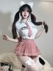 Fashion Sweet Mini Skirts Set Sexy Student Jk Uniform Checkered Short Skirt Role-Playing Hot Clothing Tempting New Vbb1
