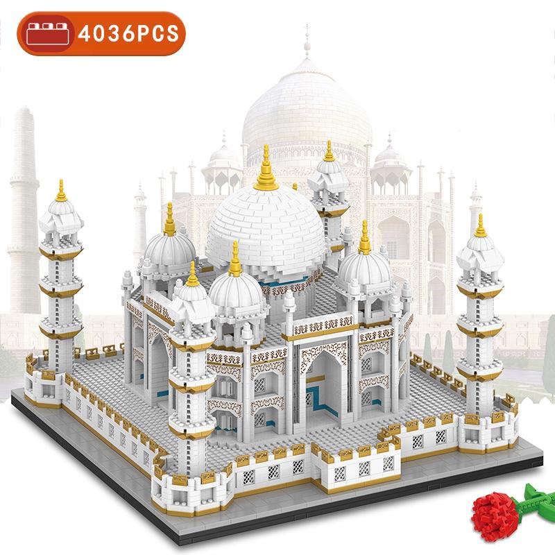 

MOC 4036 шт. Городские мини-кирпичики Тадж-Махал Всемирно известная архитектура Микро-модель Индия Конструкторы Креативные наборы Городские детские игрушки