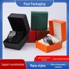 Frosted PU Flip-Top Watch and Jewelry Storage Box