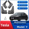 Tesla Model Y (2021-2024) Weiche Gummi-Hinterradkotflügel Schmutzfänger