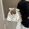 Pu Retro Polka Dot Duffle Bag With Magnetic Closure For Daily Casual Use