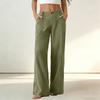 Damen Vintage High Waist Weite Hosen Lockerer Schnitt Lässige Gerade Hosen mit Taschen Geeignet für den Alltag