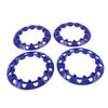 4Pcs 8 Inch ATV Wheel Trim Hub Protection Decor Scratch Resistant Plastic Hubcap Trim Cover Universal for Go Kart Blue