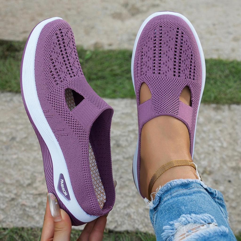 Damenschuhe, Neue Sommer-Halbschuhe, Schuhe im Mama-Stil mit weichen Sohlen und atmungsaktivem Design für Damen-Freizeitkleidung.