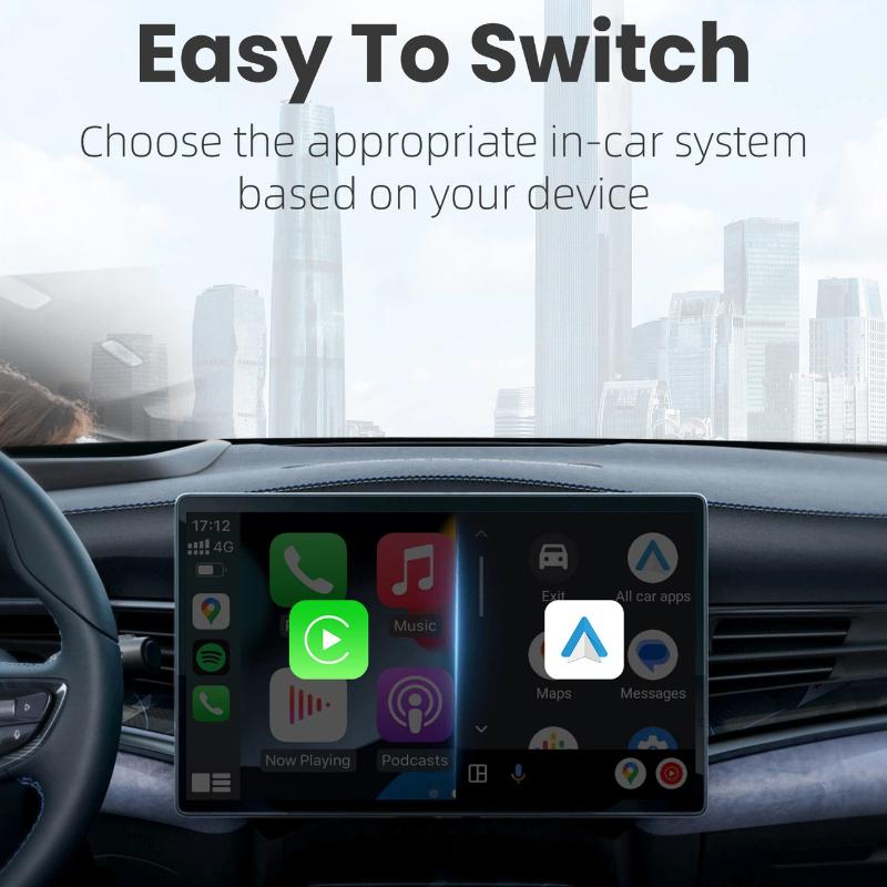 Auto-TV-Adapter | Videos auf dem werkseitig verkabelten CarPlay-Bildschirm ansehen | Verbindet Fire TV Stick & Google TV | Autozubehör