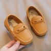 Korean Version of Casual Children's Bean Shoes Soft Soles Set Foot Baby Shoes Autumn New Boy Leather Shoes A Slip-on