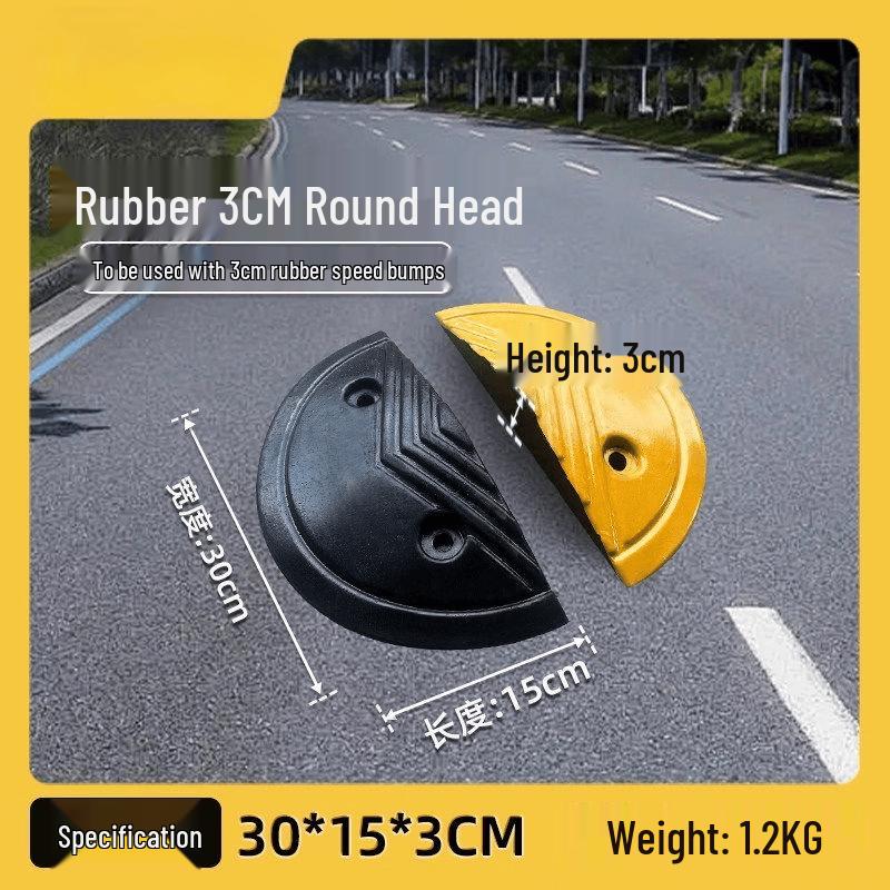 Modular Cast Steel Solid Rubber Speed Bump