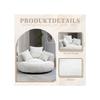 Canapé Futon - MUVOE - Inclinable - Chenille Beige - Dossier Haut - Confortable Et Durable