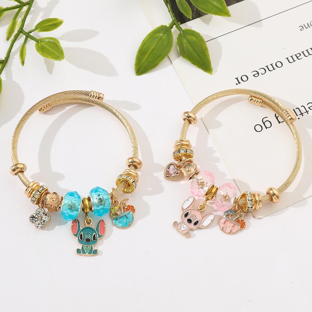 -Lilo & Stitch Bracelet Anime Wristband, Cartoon Accessories for Kids, Birthday Gift, Toy for Boys and Girls, 7Styles