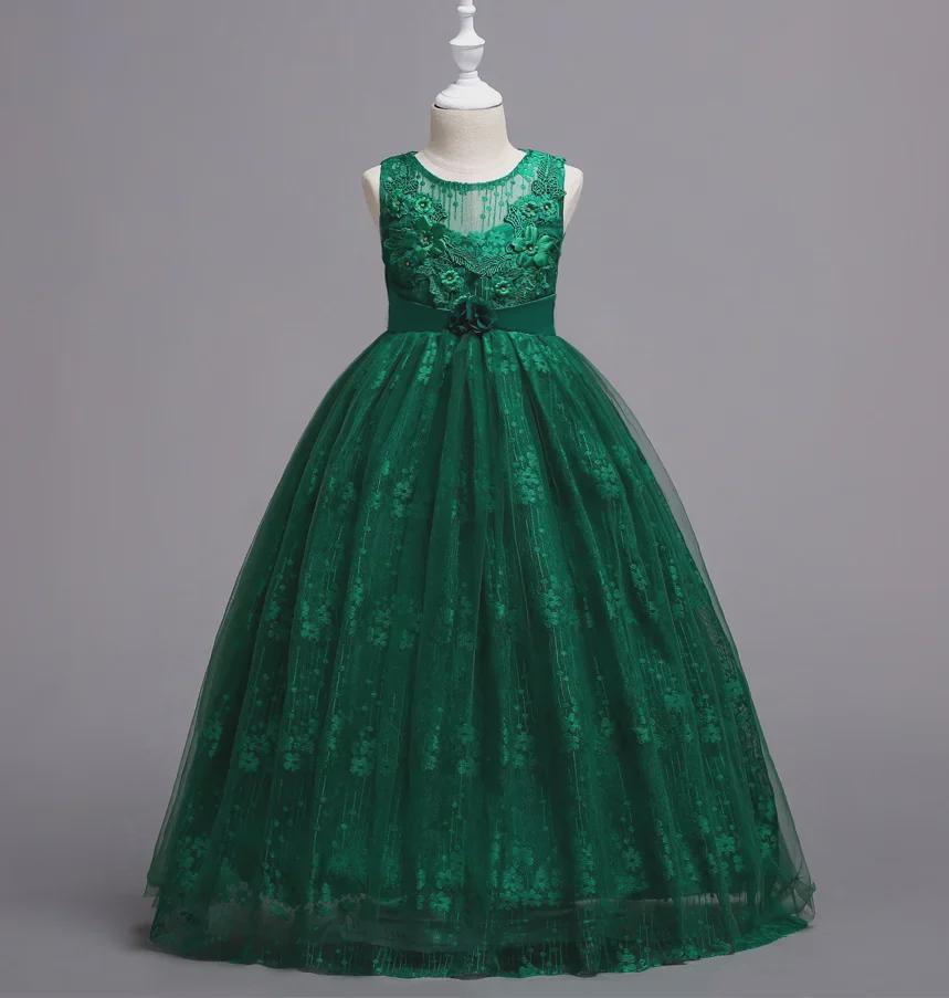 Flickors prinsessklänning: Lång, Medium & Stor Spets Puffig Kjol Bröllopsväst