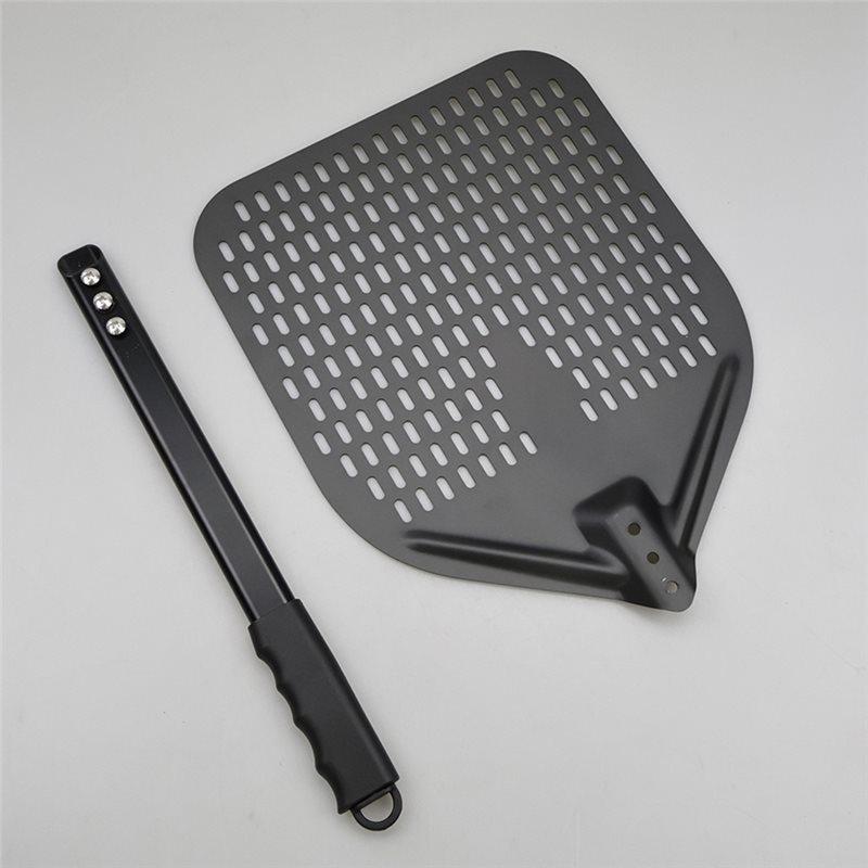 CYCLI-Metal Pizza Peel Perforated Design 12 Inch Non Slip For Oven Professional Tool For Restaurant Home Kitchen Accessories