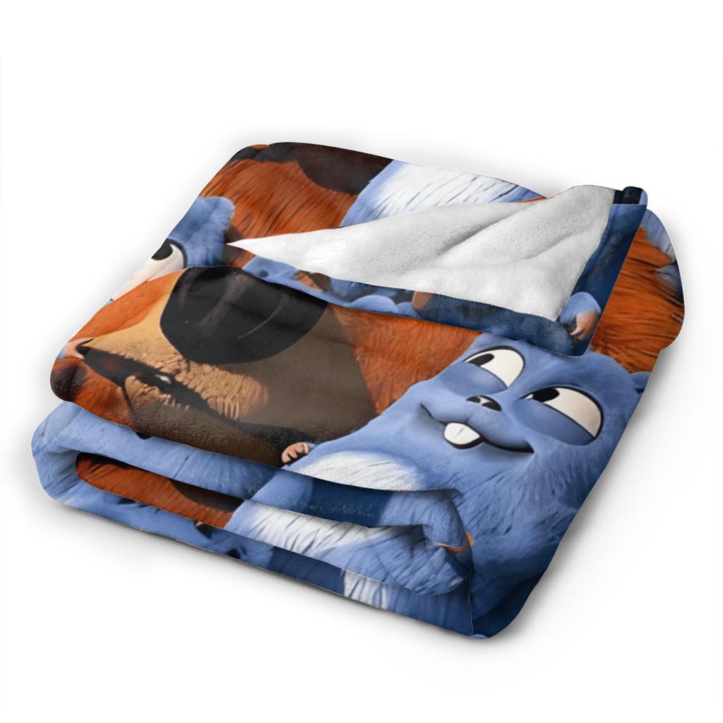 Coperta in Peluche Grizzy e i Lemming Coperta Plaid in Flanella per Studenti per Soggiorno Design Super Morbido Copriletto di Qualità Regalo