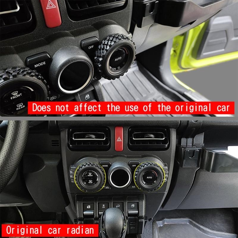 25Pcs Flexible Polymer Air Conditioner Knob Rings For Jimny Interior individualized Designed Protective Covers Easy Application Long Lasting